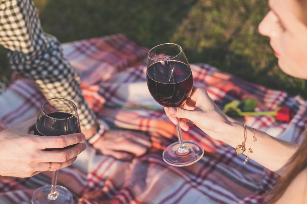 Red wine picnic